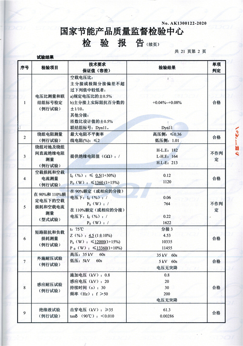 高低压试验报告-S11-1250修文修文修文油浸式变压器-2.jpg